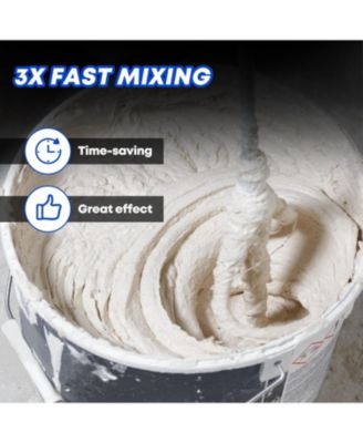 2300W Electric Cement Mixer 110V Blue 6 Speed Handheld Concrete Mortar Mud Mixer Lightweight Ventilated Design for Home Renovation Use