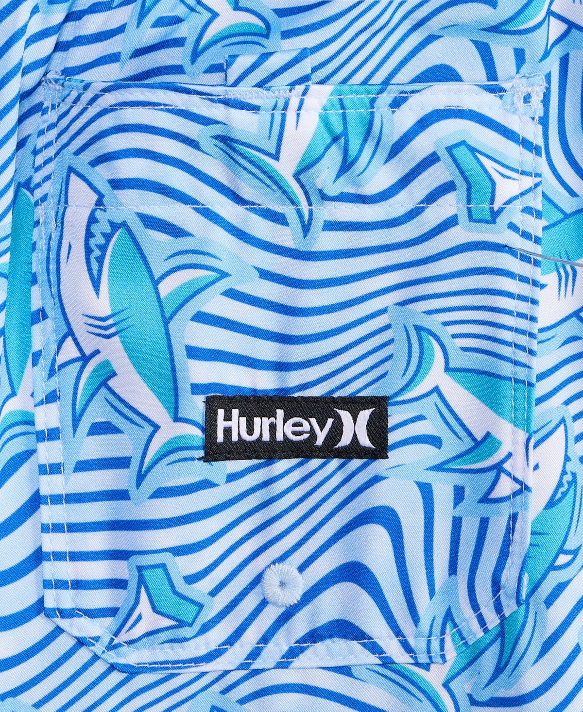 Hurley Boys' 8-20 Dizzy Shark Pull-On Swim Trunks