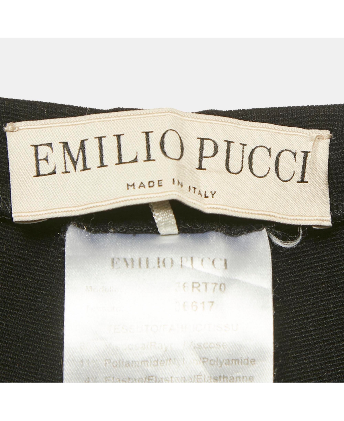 Pre-Owned Emilio Pucci Women's Lace Trim Jersey Skinny Trousers