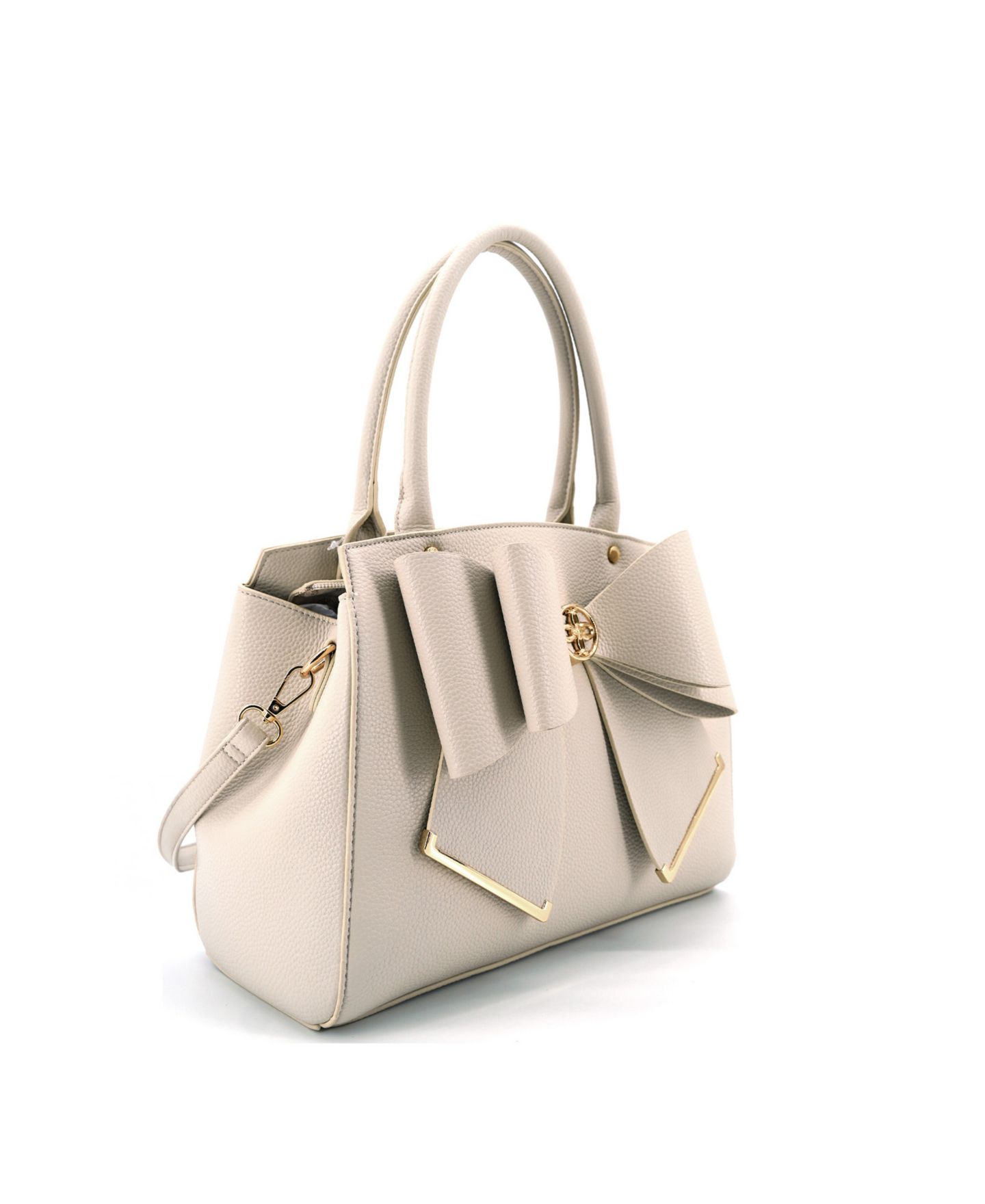 Женская сумка LIKE DREAMS Grace Bowtie Medium Satchel, цвет: Кремовый — фото 3