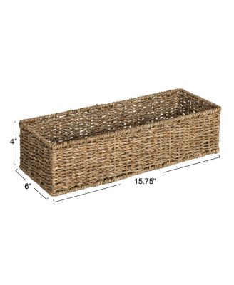Handwoven Paper Rope Rectangular Storage Basket