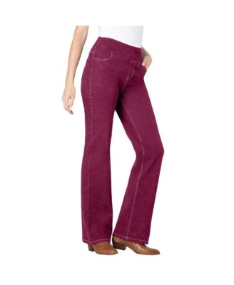 Women's Within Tall Flex-Fit Pull-On Bootcut Gap-Free Stretch Denim Jeans