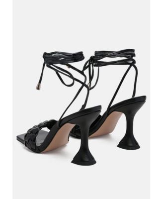 Womens Skora Tie Up Spool Heel Sandals