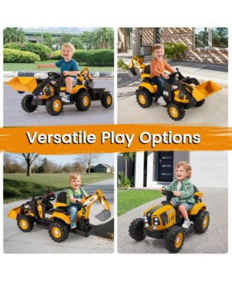 4 in 1 Kids Ride On Tractor 12V with Remote