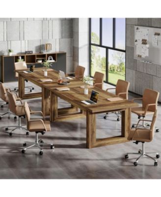 2 PCS Engineered Wood Modern Office Meeting Table