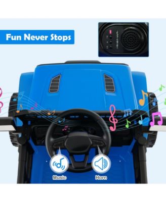 12V Kids Ride On Truck With Remote Control LED Lights And Music