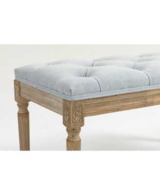 32" French Vintage Upholstered Bench