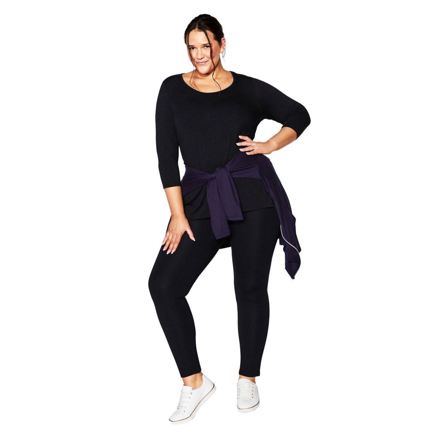 Women's Plus Size Tall Pull On Ponte Pant