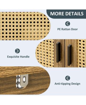 Sideboard Buffet Cabinet with Rat Doors,