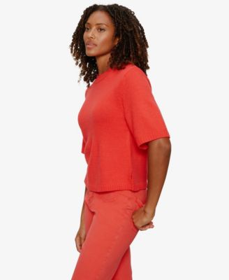Women's Perfect Cotton Short-Sleeve Sweater