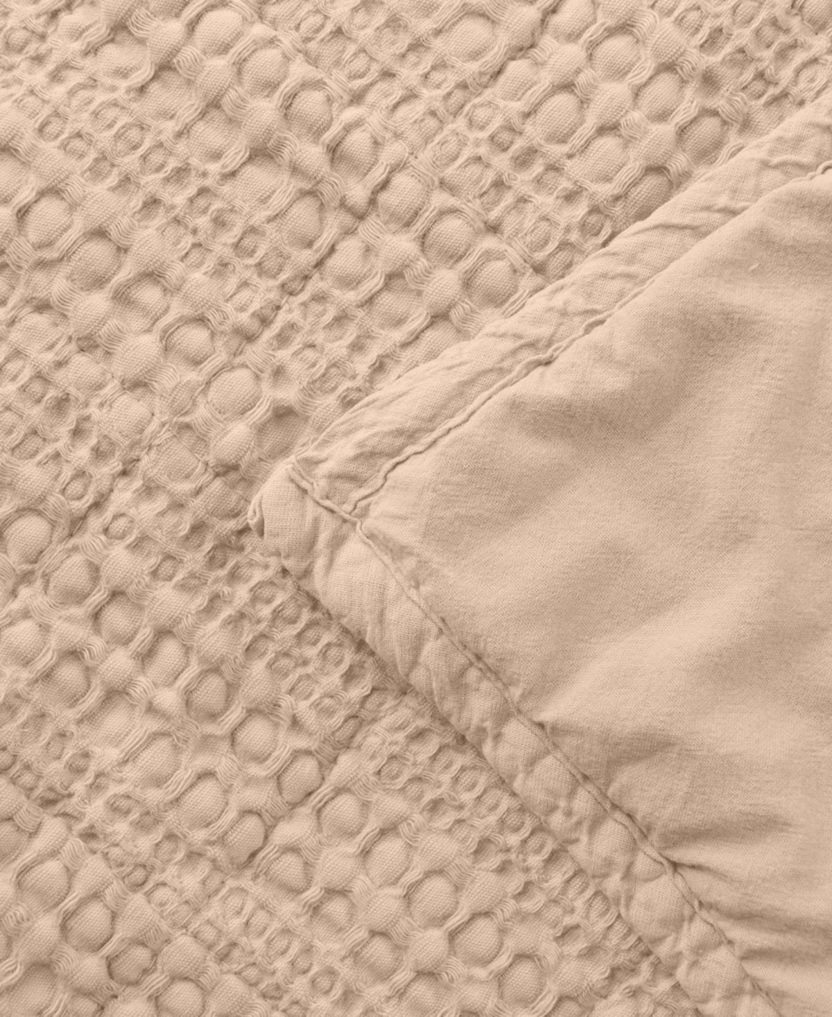Linery & Co. 3-Pc. 100% Cotton Honeycomb Waffle Garment Washed Quilt Set