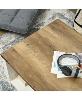 Farmhouse Table with Storage and Drawer