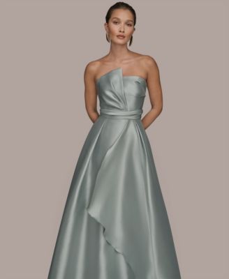 Women's Strapless Asymmetrical Ball Gown