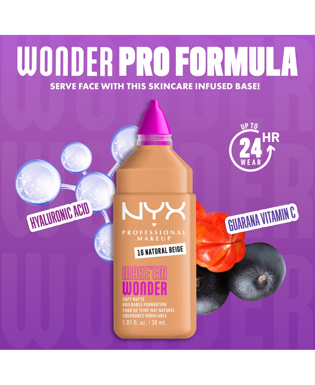 Nyx Professional Makeup Wonder Foundation, 0.84 oz.