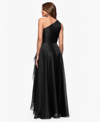 Petite One Shoulder A-Line Long Dress