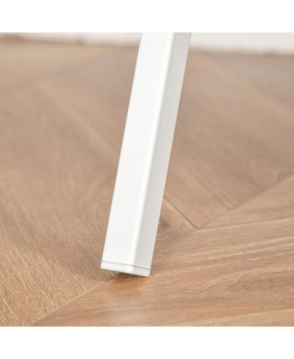 Computer Desk with 2-Tier Storage Shelves Wood Grain Writing Desk Natural