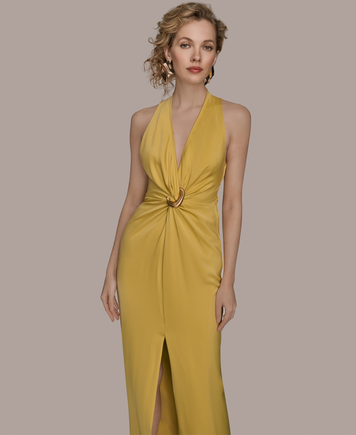 Donna Karan New York Women's V-Neck Sleeveless Dress