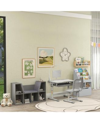 Kids Bookcase w/ Wheel Drawer for Books, Toys,