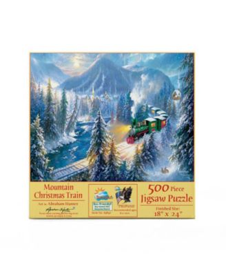 Mountain Christmas Train 500 piece Jigsaw Puzzle for Adults Christmas
