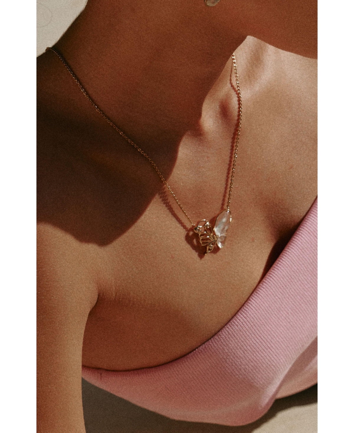 Retro Chic Butterfly Serenade Necklace