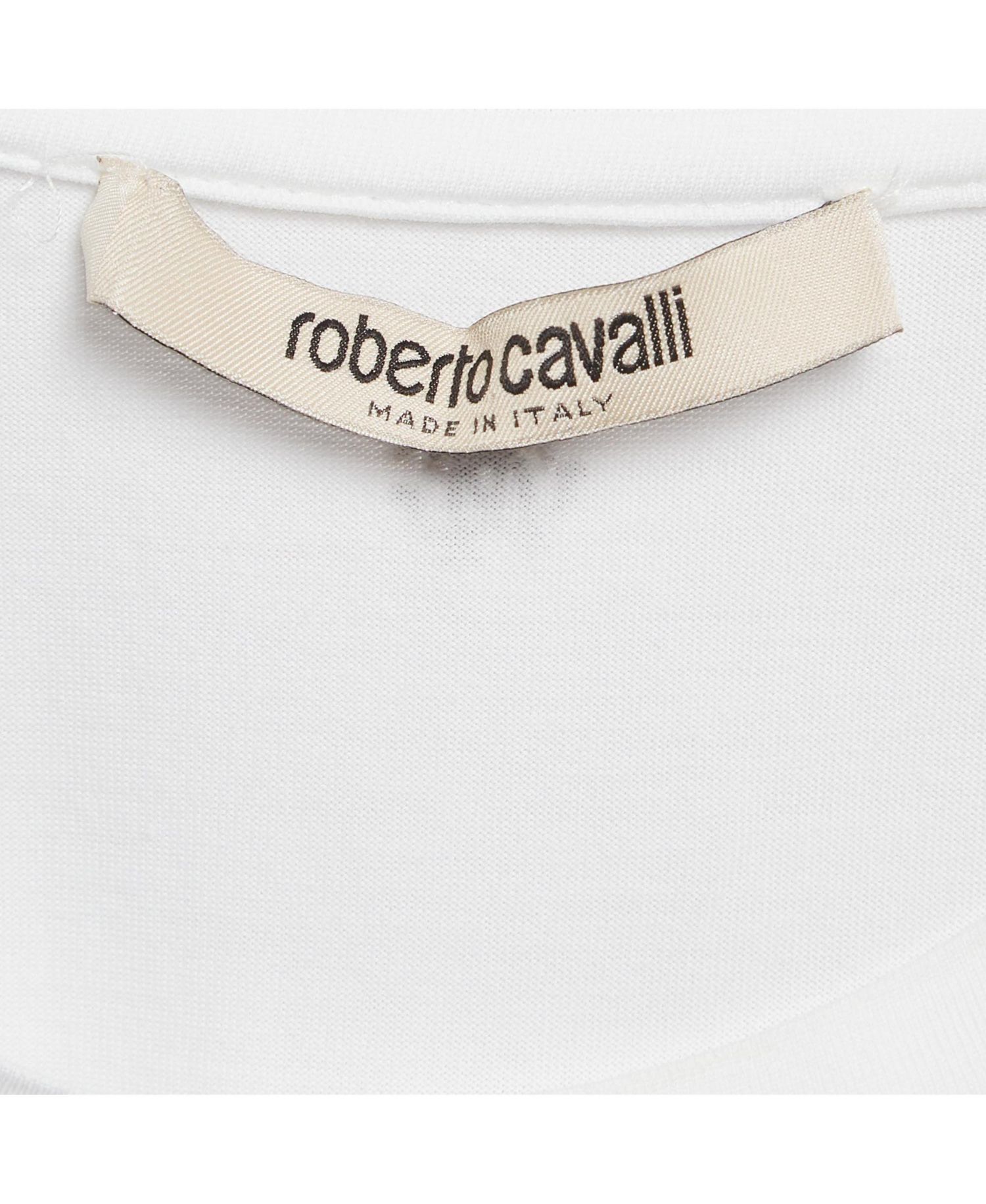 Women's White Crystal Embellished Jersey T-Shirt