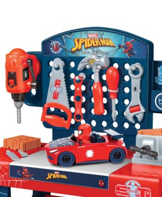 Spider-Man Tool Bench Playset with Take Apart Car, 55 Pieces