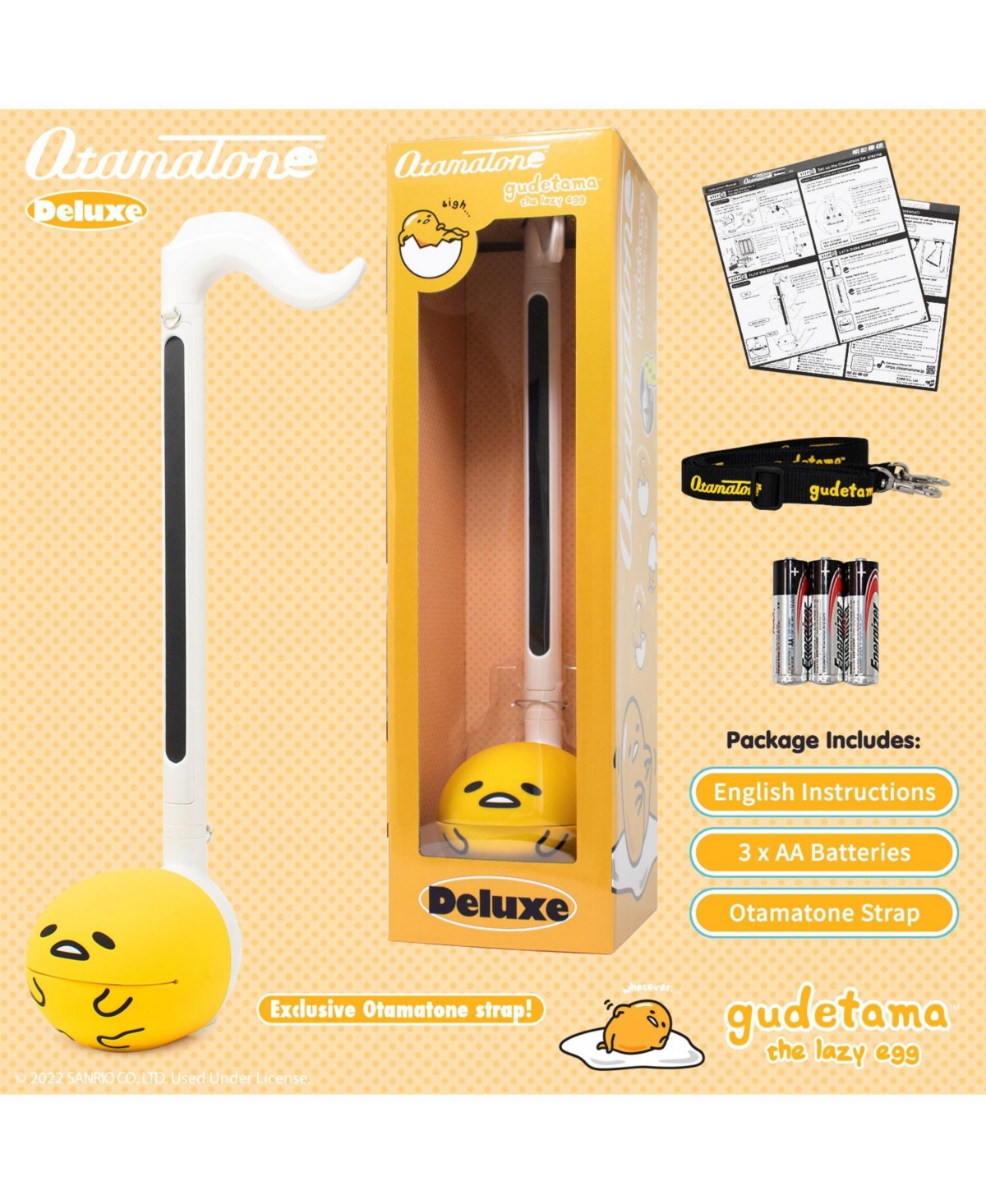 Otamatone Deluxe Series Electronic Musical Instrument Large Size Synthesizer Digital Educational Music from Japan for Cool Stuff Gift