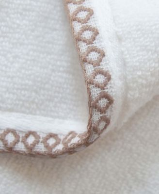 Quick-Dry Cotton Decorative Border 6 Piece Towel Set