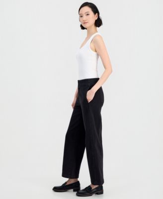 Petite High-Rise Wide-Leg Jeans