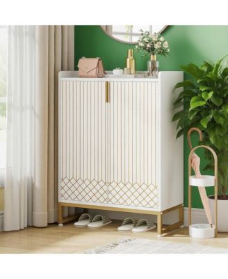 Wooden Shoe Cabinet Organizer with Storage Compartment