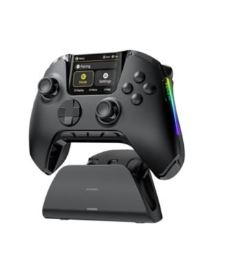 One Wireless Gaming Controller with Interactive Screen for Switch, Switch 2, PC, Android and iOS with Charging Dock