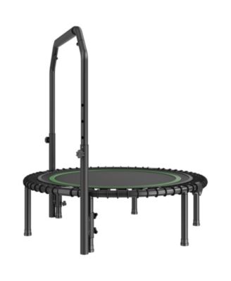 Foldable Mini Trampoline 40" Fitness Rebounder with Adjustable Handle