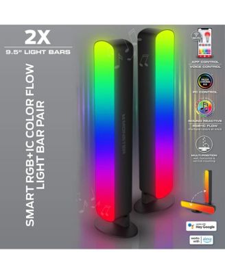 Monster RGB+IC Color Flow Smart Light Bar Pair – 2 Pack