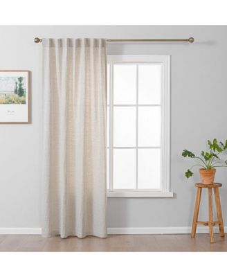 100% Linen Room Darkening Back Tab Single Panel, Heavy Duty