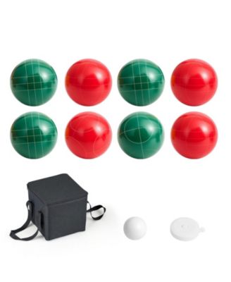  Bocce Ball Set 107 mm with 8 Resin Balls and Carrying Bag