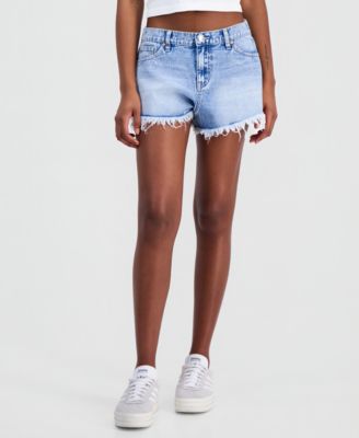 Juniors' Elasticized-Waist Cutoff Shorts