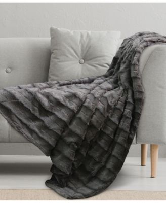 Ultra Soft Faux Fur to Microplush Reversible Cozy Warm Throw, 50" x 60"