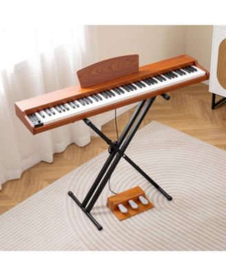 88 Key Semi Weighted Digital Piano With Adjustable Stand Triple Pedals And USB MIDI