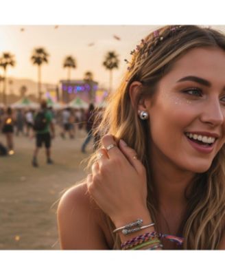 Western Style Knot Cuff Bangle & 10MM Love Knot Ball Stud Earrings Jewelry Set Oxidized Sterling Silver