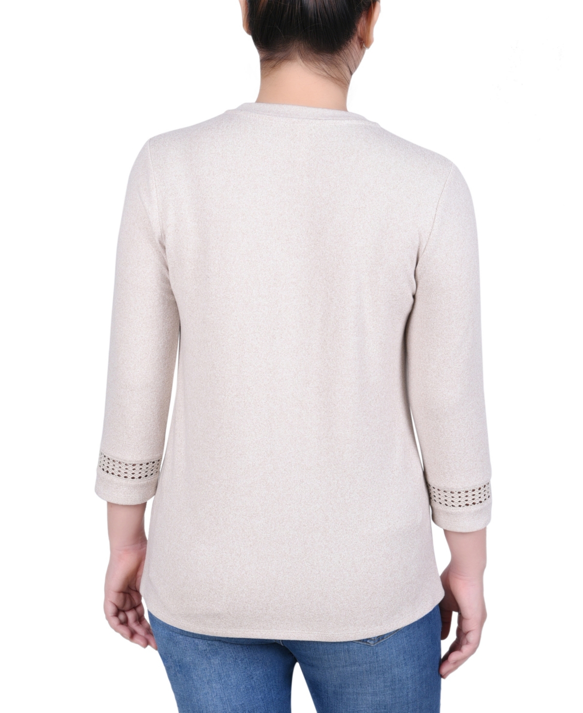 Ny Collection Women's 3/4 Sleeve Swing Tunic Top