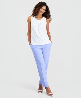 Women's Burnout Floral Sleeveless Top