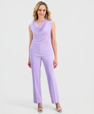 Women's Cowl-Neck Cap-Sleeve Top  