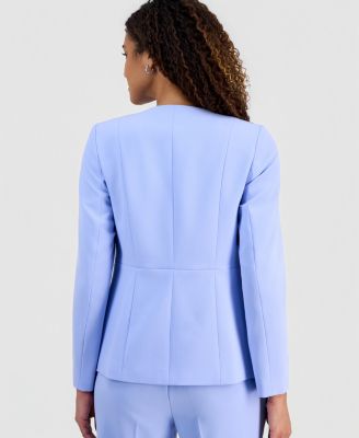 Women's Stretch Crepe Three-Button Waist Seamed Jacket