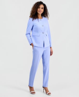 Women's Stretch Crepe Three-Button Waist Seamed Jacket