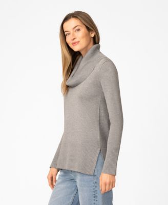 Women's Rib Cowl Neck Tunic Sweater