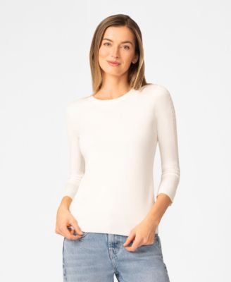 Women's Pointelle 3/4-Sleeve Sweater