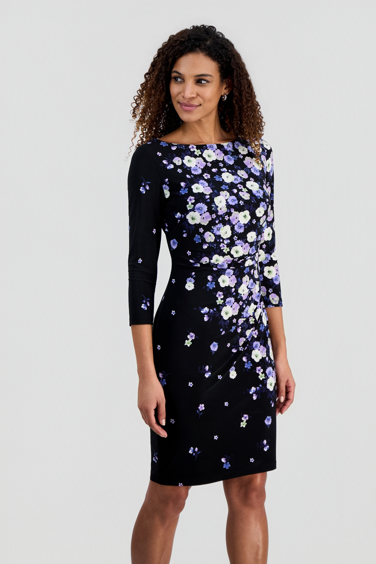 Kasper Women's Floral 3/4-Sleeve Sheath Dress