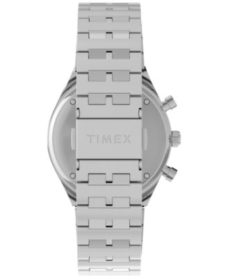 Men's Analog Silver-Tone Stainless Steel Watch, 40mm