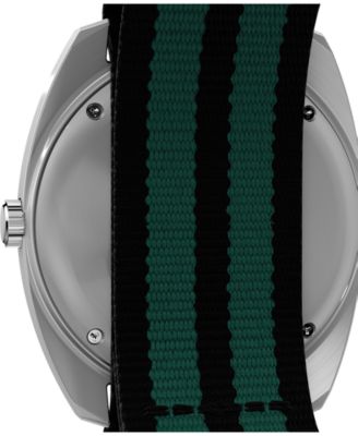 Men's Quartz Analog Green Fabric Watch, 37mm