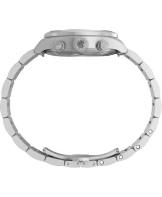 Men's Chronograph Silver-Tone Stainless Steel Watch, 41mm